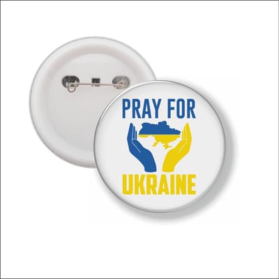 Button Met Speld - Pray For Ukraine - Oekraine