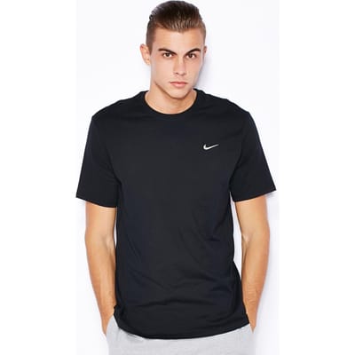 Nike heren T-shirt met geborduurde Swoosh zwart