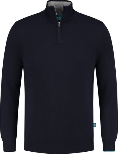 District Indigo Trui Half Zip Cotton/Cashmere Navy (7.21.500.501 - 010)
