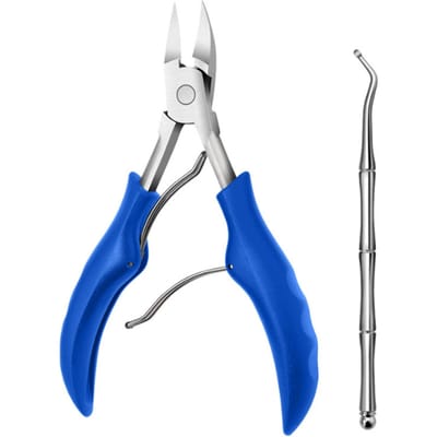 2 stuks Ingegroeide teennagel gereedschapsset Roestvrijstalen nagelriemtang Ingegroeide nagels knipper lifter
