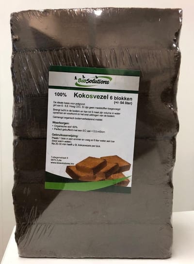 Kokosblokken - 6 blokken van 650 gram droog geperst - Geperste kokosvezels - kokos