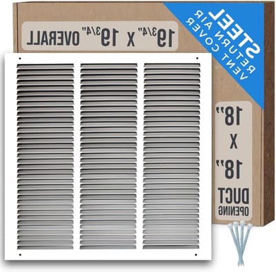 Luchtrooster - Ventilatierooster Wand - Ventilatie Verbeteren - Stalen Constructie - 18x18 inch - Wit