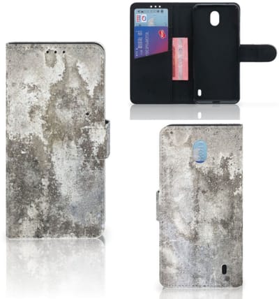 Nokia 1 Plus Bookcase Beton Print