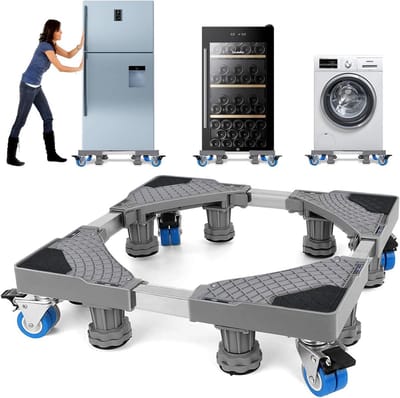 Verstelbare Wasmachinebasis met Wielen - Tot 350 kg - Onderstel voor Wasmachine 42-66 cm