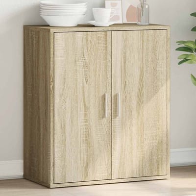vidaXL - Dressoir - 79x38x80 - cm - bewerkt - hout - sonoma - eikenkleurig