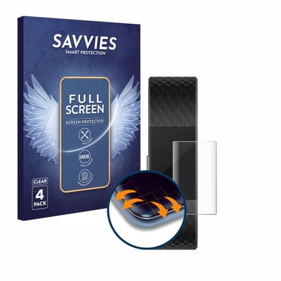 Savvies - Screenprotector voor Fitbit Charge 2 - Folie Beschermfolie transparant volledig dekking 4 Stuks