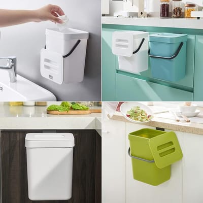 Keuken Compostbak - Afvalbak Aanrecht - Voedselresten Verwerken - Geurloos Flip-Top Deksel - 3 Liter - Wit