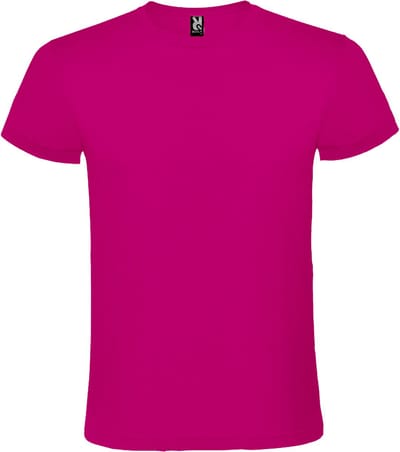 Fuchsia 5 pack t-shirts Merk Roly Atomic 150 maat S