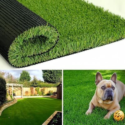 Kunstgras Tapijt - Nep Grasmat - Binnen Buiten - Hoge Kwaliteit Materiaal - 4FT x 7FT - Groen