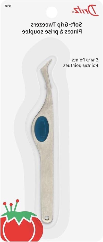 Pincet met grip - Precisie tang - Fijn handwerk - Scherpe hoekpunten - 1 Aantal - Zilver