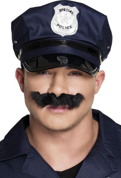 Snor politie zwart
