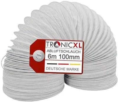 PVC Afvoerslang Ø 100 mm voor Droger en Airconditioning - 6 Meter met 100 Stuks Toebehoren