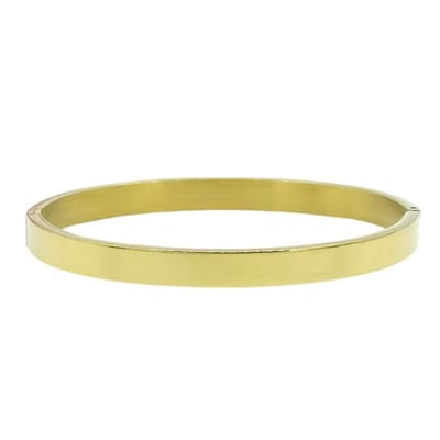 Dames bangle armband - Premium gold-plated staal - Goudkleurig - Incl. doosje & garantie