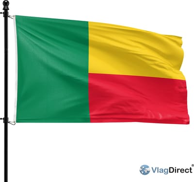 VlagDirect - Beninse vlag - Benin vlag - 90 x 150 cm.
