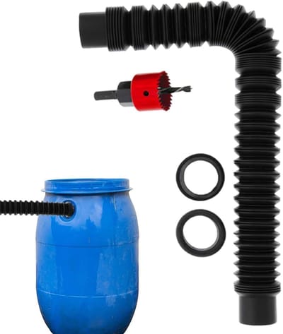 Regenton Omleider Set - Regenwater Adapter - Tuin Beregening - Rekbaar tot 78cm - 26 x 6 x 6 cm
