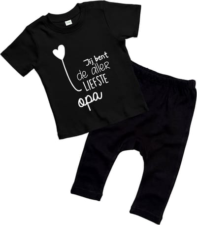 Babyset - Jij bent de allerliefste opa - Maat 74/80 - 6- 12 maanden - Zwart