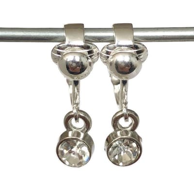 Clip oorbellen Kinderen - Oorclips - Glitter - Miniglitter - Kleurloos - Transparant - Hangoorbellen -MNQ bijoux
