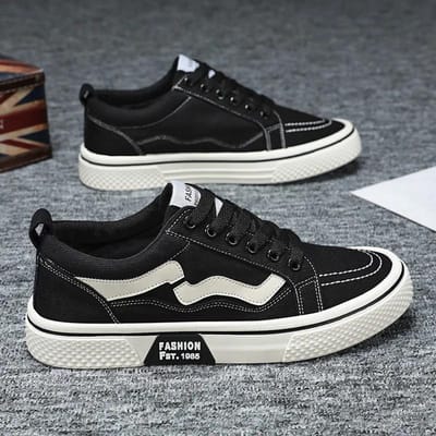 Heren Canvas Schoenen Buiten Casual Sneakers Mode Board Schoenen voor Mannen Antislip Platform Gevulkaniseerde Schoenen 46 gray