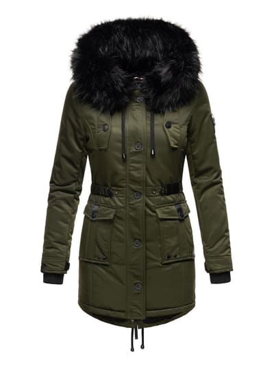 Navahoo Dames Winterjas Luluna-Princess – Warm, Stijlvol & Met Teddyvoering en Kunstbontkraag