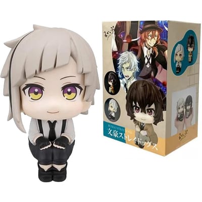 10cm Anime Bungou Stray Dogs Figuur Kijk Omhoog Nakajima Atsushi Actiefiguur Q Versie Dazai Osamu Figuurtje PVC Verzamelspeelgoed
