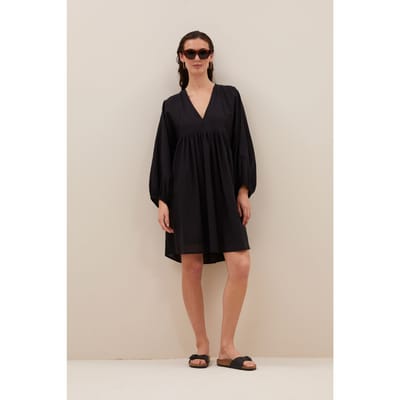 By-Bar Philou Chambric Dress Jet Black Size: S | Shirt Dresses Outlet | Dames | Zwart