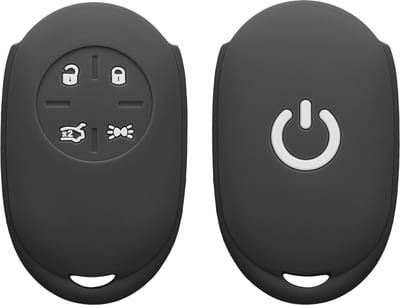 kwmobile autosleutel hoesje geschikt voor Fiat 500E 4-knops autosleutel hoes - TPU autosleutel behuizing - Beschermende auto sleutel case - Sleuteletui in mat zwart