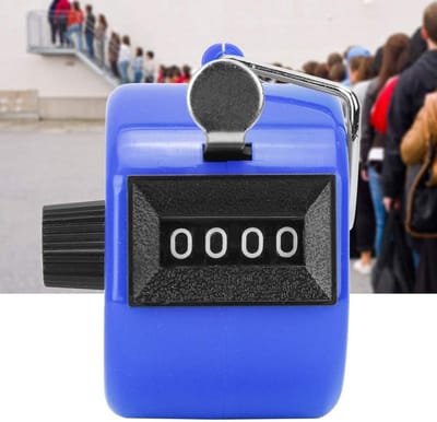 Handteller met Knop - Telgereedschap - Sportactiviteiten Tellen - 4-cijferige Teller - Tot 9999 - Rood