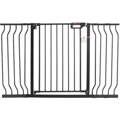 Barrière pour bébé, 75-135 cm Extra Large, 76 cm de Haut, Barrière pour chien pour escaliers, portes et maison, Passage facile à pied, Fermeture automatique, Barrière pour enfant, Barrière de sécurité pour animaux de compagnie avec