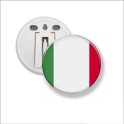 Button Met Clip 58 MM - Vlag Italië