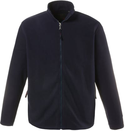 JP 1880 - Heren - Fleece jas outdoor opstaande kraag ritszakken - Donkermarine - Maat 8XL
