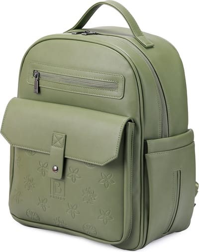 Brisby Venezia Slijtvaste Rugtas - Rugzak - Geschikt voor 14 inch laptop - Laptopvak - Waterafstotend - PU Leer - Blauw