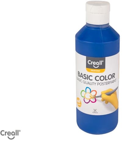 Creall Plakkaatverf - Blauw - blauwe schoolverf - kleinverpakking - 250ML - Gemaakt in Nederland - professionele kwaliteit