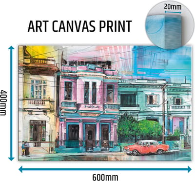Havana city canvas schilderij 60x40 cm