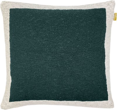 Solid knitted poster cushion green
