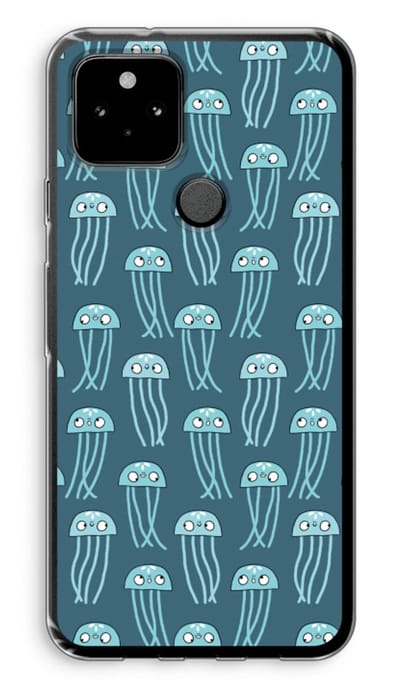 Case Company® - Hoesje geschikt voor Google Pixel 5 hoesje - Kwallie - Soft Cover Telefoonhoesje - Bescherming aan alle Kanten en Schermrand