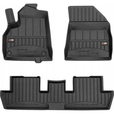 Frogum - No.77 - Automatten 3D - Geschikt voor PEUGEOT 3008 I (2009-2016) - 4-delig - TPE Rubber - Zwart