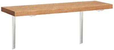 Benson Plankdragers / steun - 2x - aluminium - zilver - H350 x B200 mm - max gewicht 45 kg - boekenplank steunen
