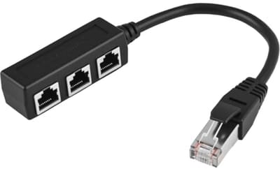 Ethernet Splitter 1 naar 3 Aansluitingen RJ45 Duplicator voor Netwerkverbindingen