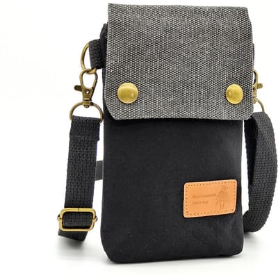 Effen Kleur 3 Laags Crossbody Mobiele Telefoon Tas Eenvoudige Stoffen Dames Tas Mode Schoudertas Portemonnee gray