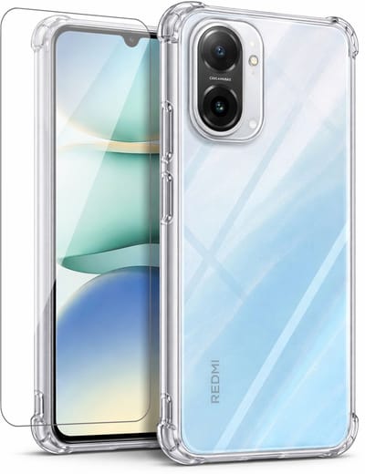 Hoesje geschikt voor Xiaomi Redmi A5 4G / POCO C71 4G - Screenprotector Glas - Shockproof Transparant