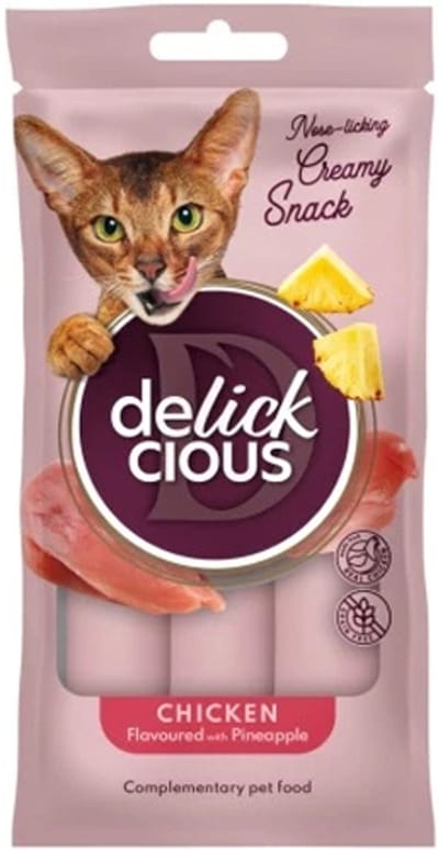 delickcious kip met ananas 18 pouche zakjes met 4 stuks x 15 gram