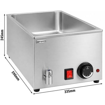 GGM Gastro Elektro Bain-Marie - 1,2 kW - GN 1/1 mit 150mm Höhe - mit Ablasshahn