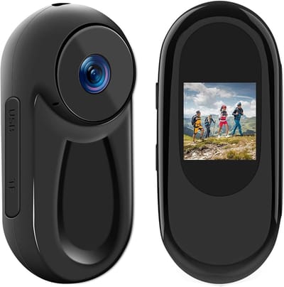 Mini 1080p sportcamera - body action camera met 32GB geheugenkaart, mini vlog pocket sportcamera, 120° groothoek action camera met audio- en video-opname - met 350mAh batterij