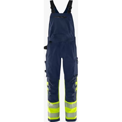 Fristads High vis Green Amerikaanse overall stretch klasse 1 1032 GSTP - Hi-Vis geel/marineblauw - C146