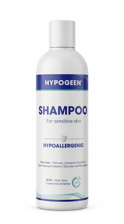 Hypogeen Shampoo - Hypoallergene Shampoo voor Gevoelige en Droge Hoofdhuid - Parfumvrij en Zonder Siliconen, Parabenen en Cocamidopropyl Betaïne - pH-Neutraal - 300 ml