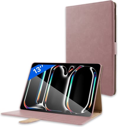 Luxe Case Geschikt voor iPad Pro 13 inch M4 (2024) Hoes Roze Goud Cover Hoesje A2925 , A2926