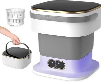 Draagbare Wasmachine - Mini Wasmachine - Kleine Was - Opvouwbaar Ontwerp - 15 Liter Capaciteit - Grijs