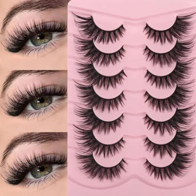 7 Paar Wimpers Nep 3D Pluizige Nerts Wimpers Cat Eye Wimpers Natuurlijke Nepwimpers Volumizing Wimpertjes Make-up Tools Nepwimpers