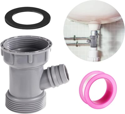 Universele Y-vormige afvoerconnector voor keuken, met pakking en eenvoudig te installeren drainuitgang voor optimale loodgieterswerkzaamheden