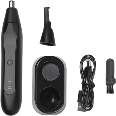 Neus- en oortrimmer voor mannen en vrouwen, multifunctionele beautyset voor mannen, wenkbrauw- en oortrimmer, afneembare kop voor het wassen met water, snel opladen via USB-C